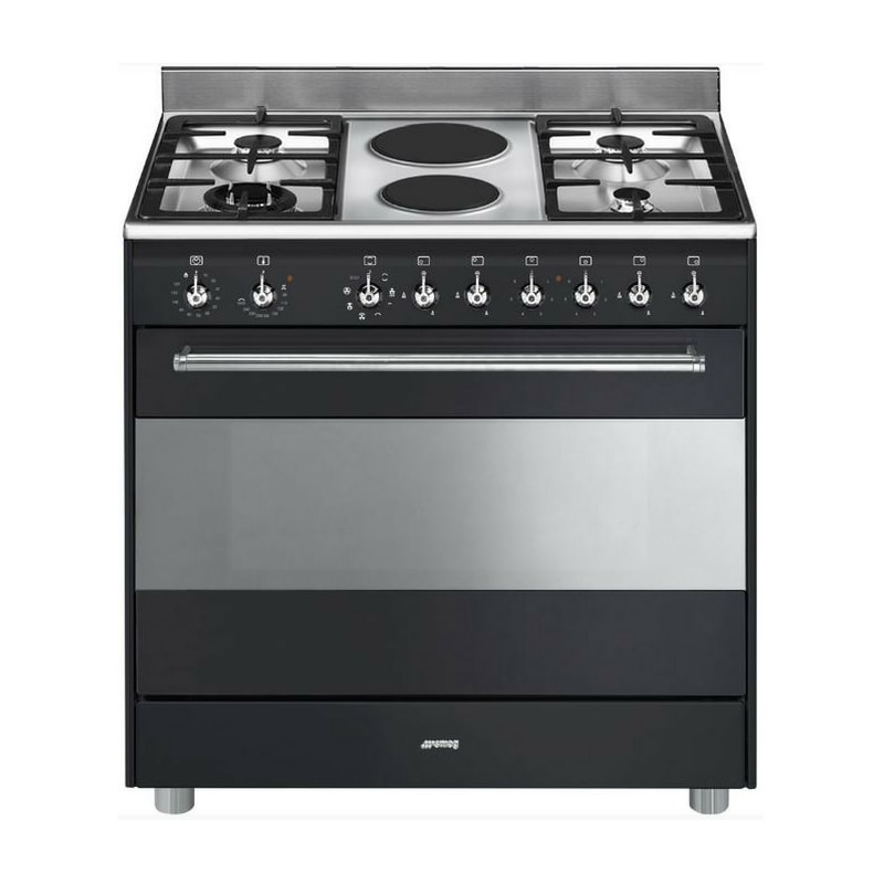 Smeg 115L Anthracite 4 Burner Gas  Electric Cooker SSA92MAA9
